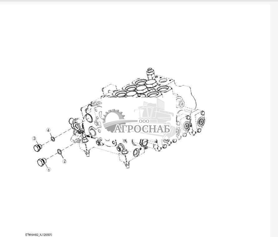 Заглушка клапана управления погрузчиком 